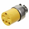 American Imaginations 15 AMP Round Yellow 3-Wire Connector Plastic-Stainless Steel AI-36871